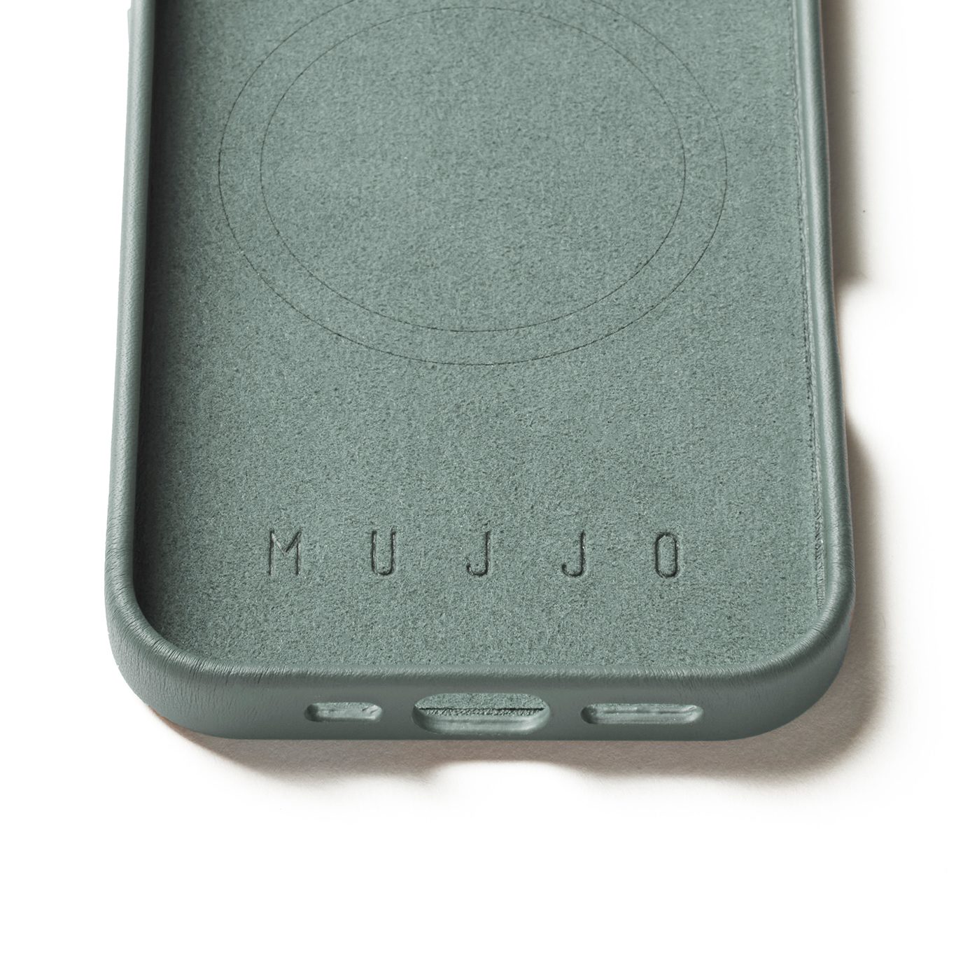 MUJJO - 全皮套手機殼兼容MagSafe適用於iPhone 16 Pro - 煙燻綠 - Image 5