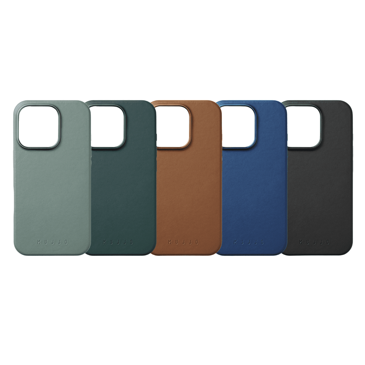 MUJJO - 全皮套手機殼兼容MagSafe適用於iPhone 16 Pro - 藍色