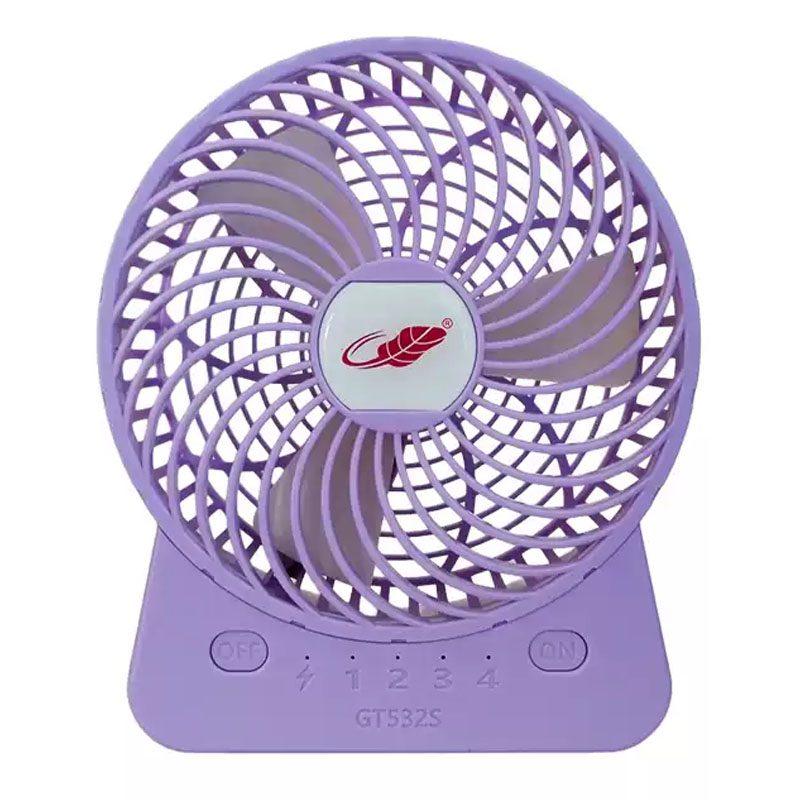 Gongtian 8211 GT532S可換雙電池版特大芭蕉扇  4段風速 USB風扇 TYPE-C充電 紫色