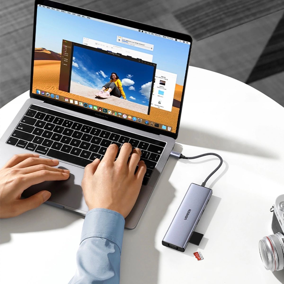 UGREEN 8211 9合1 Type-C 多功能集線器 PD 100W  4K 30Hz  VGA 1080p  LAN  SD  USB-A  CM498 15600