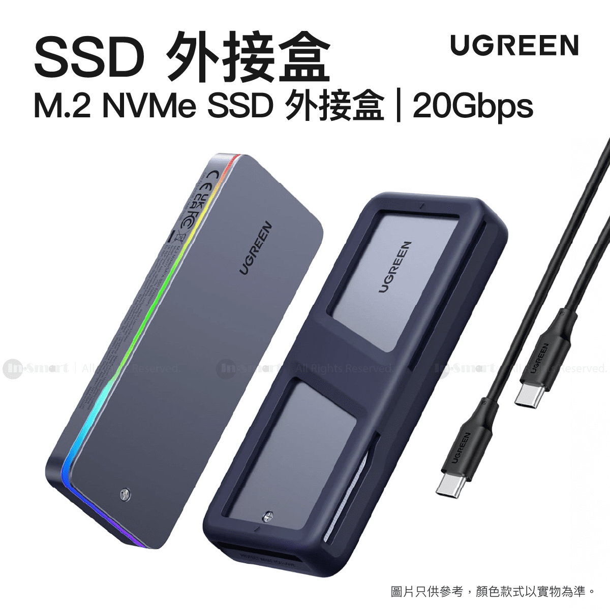 UGREEN M.2 NVMe SATA SSD 外接盒 | CM777/ 25665