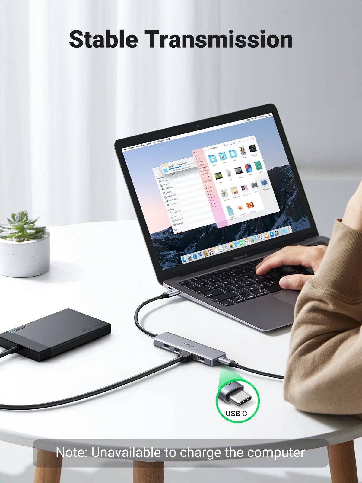 UGREEN 8211 4 端口 USB C 集線器 擴展器  CM219 70336