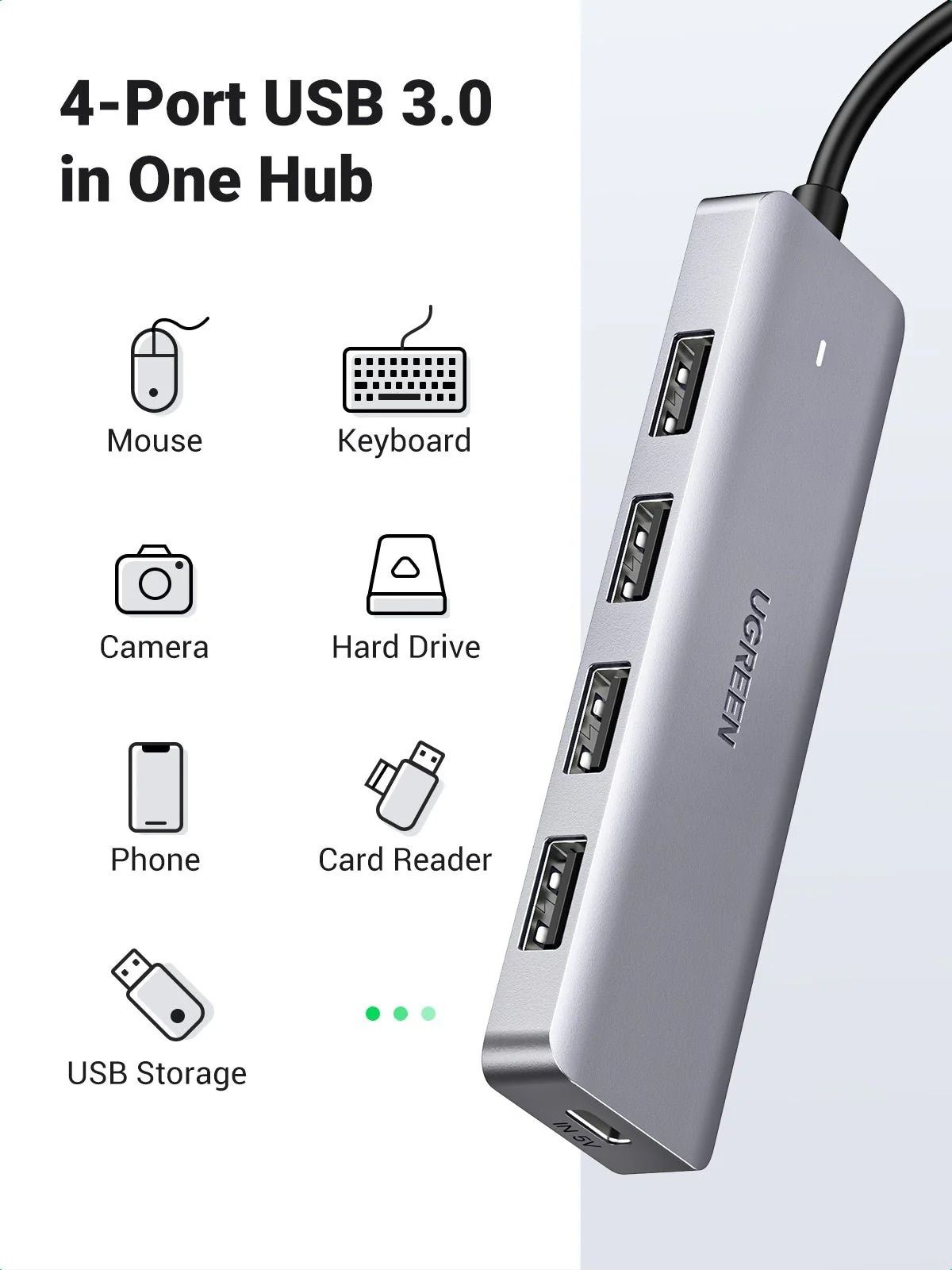 UGREEN 8211 4 端口 USB C 集線器 擴展器  CM219 70336
