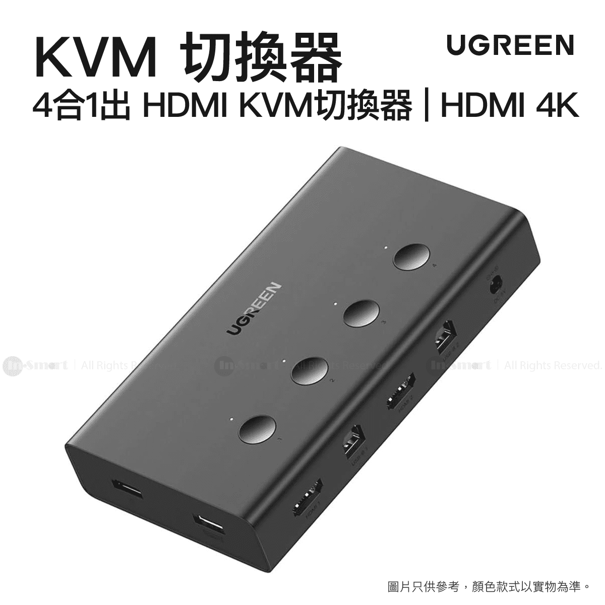 UGREEN 8211 4進1出 HDMI KVM 切換器  CM293 70439