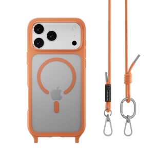 MAGEASY iPhone 17 Pro Max - Roam M 城市漫遊超軍規防摔掛繩手機殼（支援MagSafe）- 珊瑚/珊瑚橘