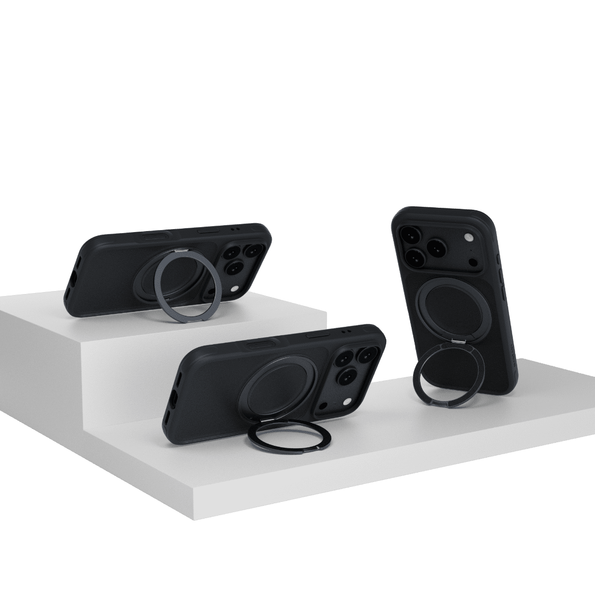 MAGEASY iPhone 17 Pro - MagStand 360 M 磁吸旋轉支架防摔手機殼(支援MagSafe)- 午夜 - Image 2