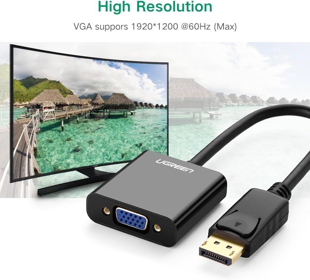 Alternative view of UGREEN - DisplayPort DP 轉 VGA (母) 轉接器 | DP109/ 20415