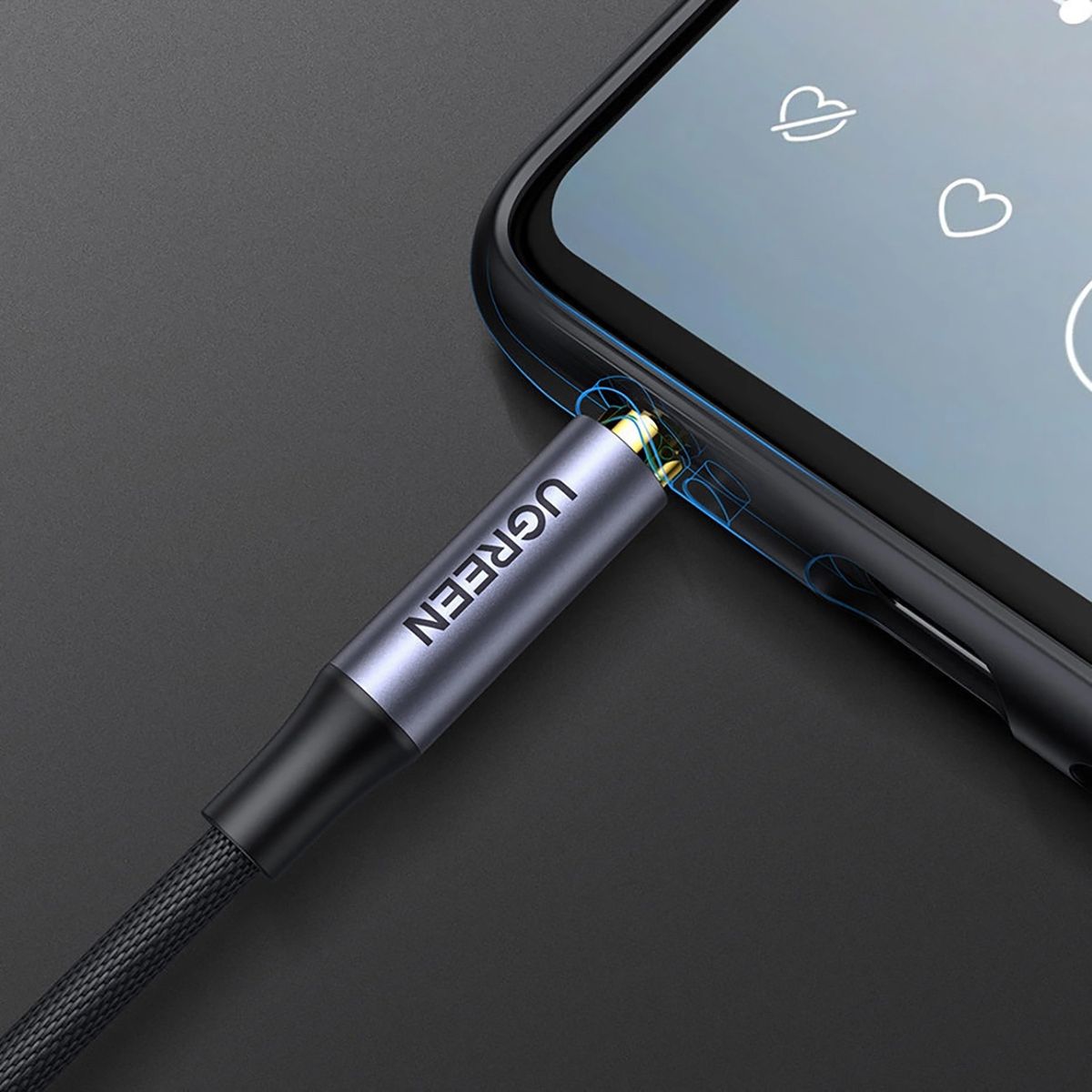 Ugreen 8211 AUX 35mm TRRS 麥克風音頻線 公-公 2米 黑色  AV183 20782