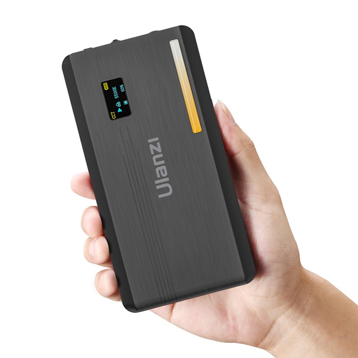 ULANZI - 優籃子 VL200 雙色溫補光燈 - 黑色 | 柔光效果 | 適用於直播與攝影 | CRI高達90+ | 2500K至9000K | 550-750lux | 48998001-2481