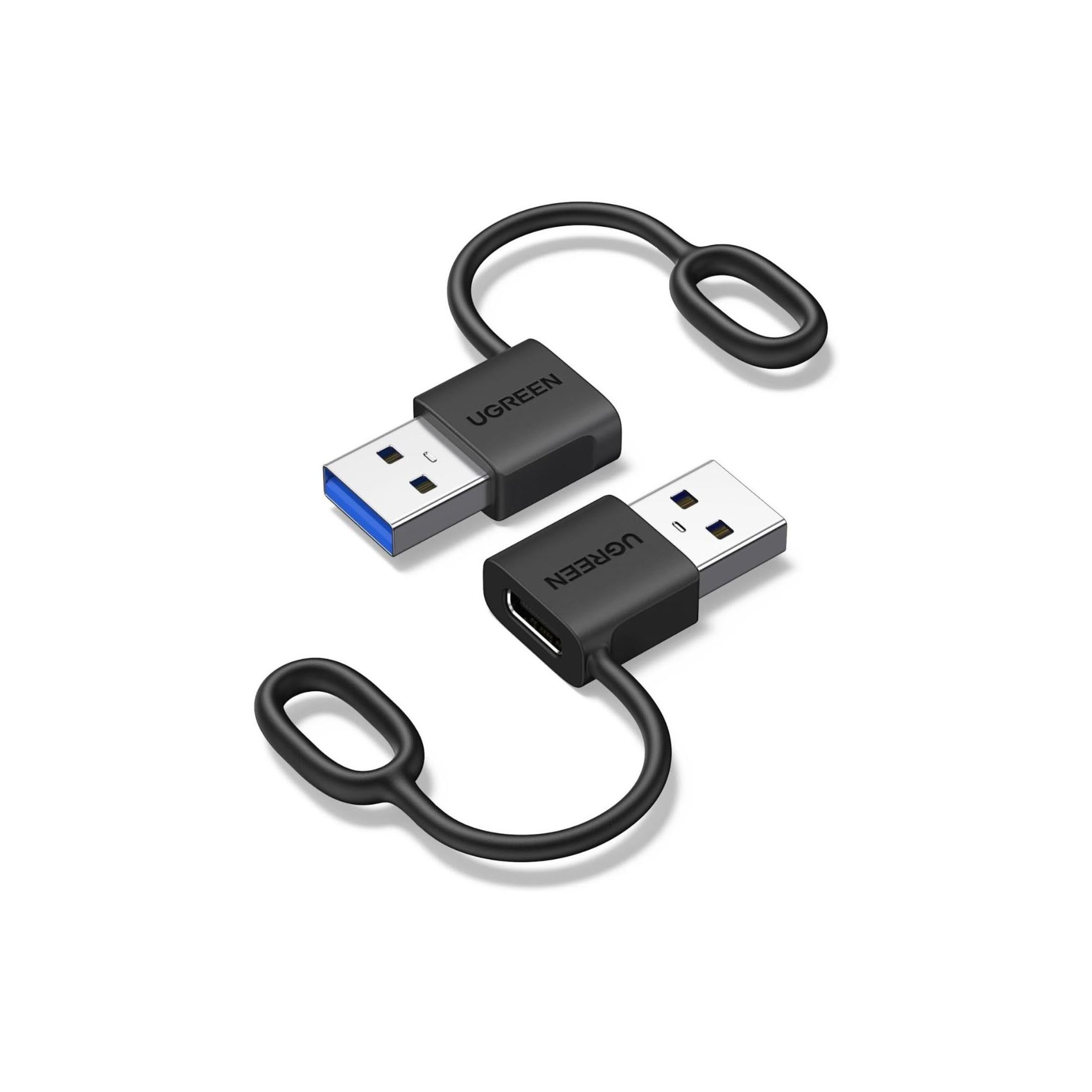 Alternative view of Ugreen - 10Gbps USB to USB C 轉接器 帶掛環 2 件裝 | Type A 公對 C 母 | 快速充電和同步轉換器 | LS502/ 65332