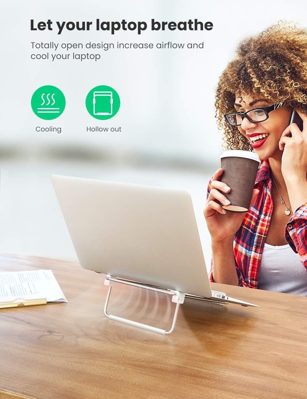 UGREEN 8211 可調式筆記本電腦桌面支架  最大承重達 20KG  個性化高度調整  LP230