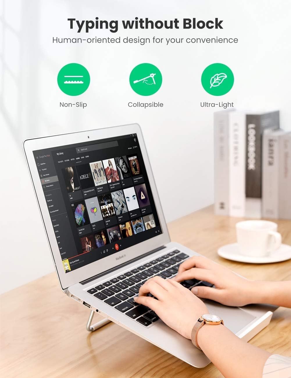 UGREEN 8211 可調式筆記本電腦桌面支架  最大承重達 20KG  個性化高度調整  LP230