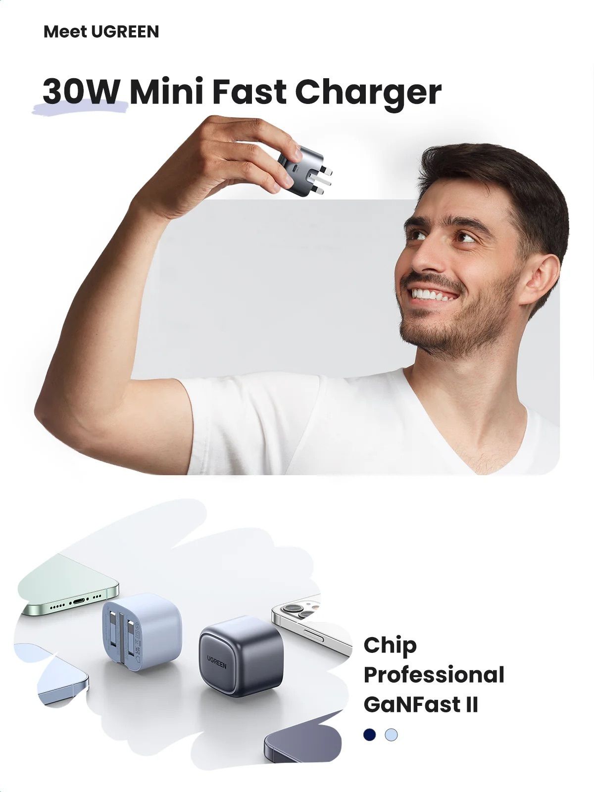 U-GREEN 8211 UGREEN Nexode 30W GaN II 技術快速充電器  CD305 90878