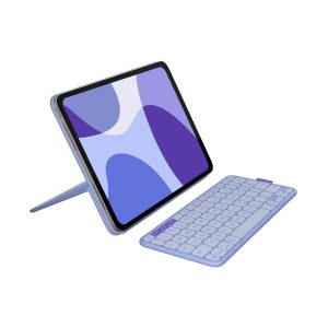 Logitech - Flip Folio iPad 專用 可分離式 藍牙鍵盤保護套 丁香紫 | iPad Pro 11 吋 M4、iPad Air 11 吋 M2 M3、iPad Air 第5代 - 920-013843