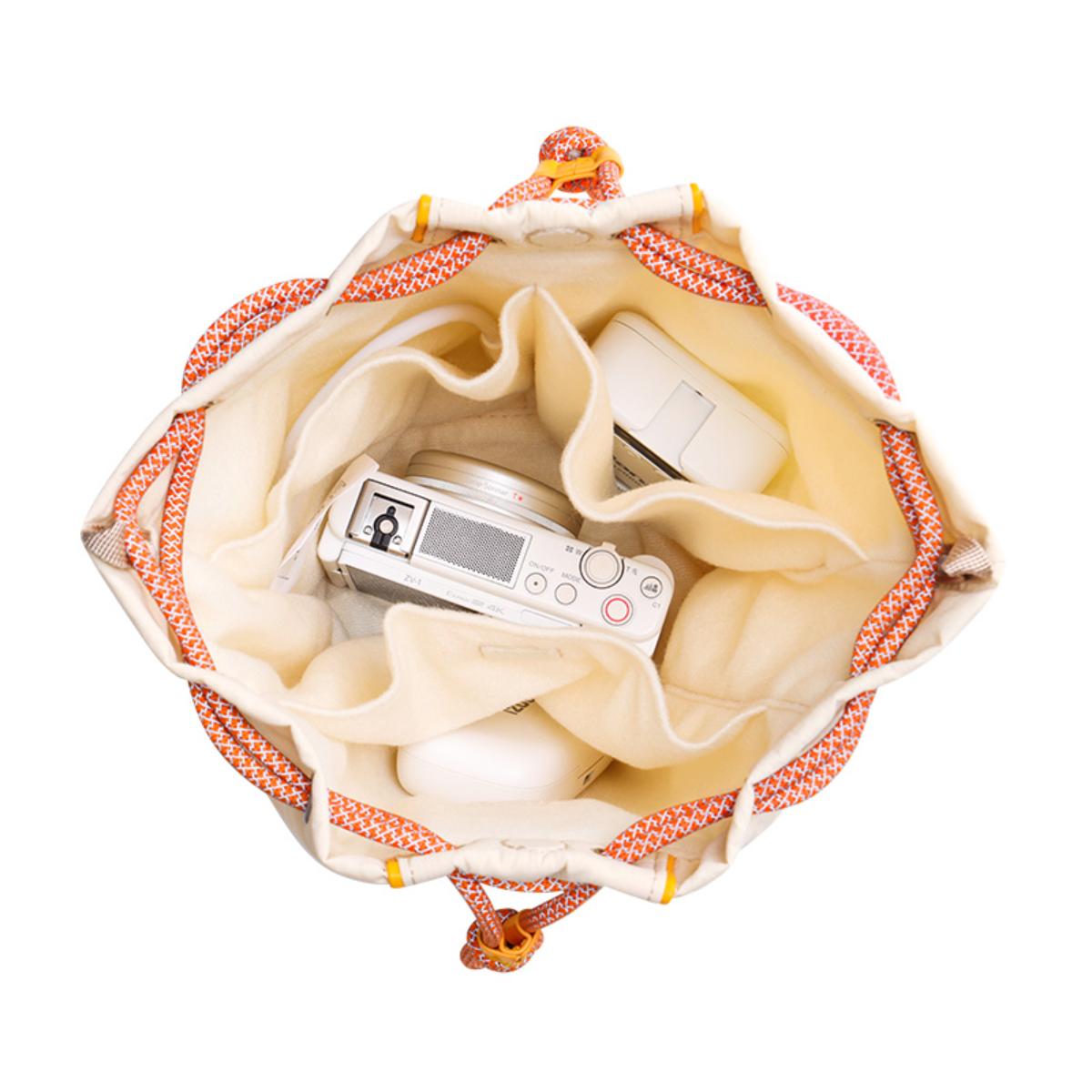 ULANZI - DS01 斜背相機包 - 米白色 | 束口開合 | 磁力緩存 | 耐磨尼龍 | 一機一鏡 | 磁吸快取設計 | 48936001-B156 - Image 5