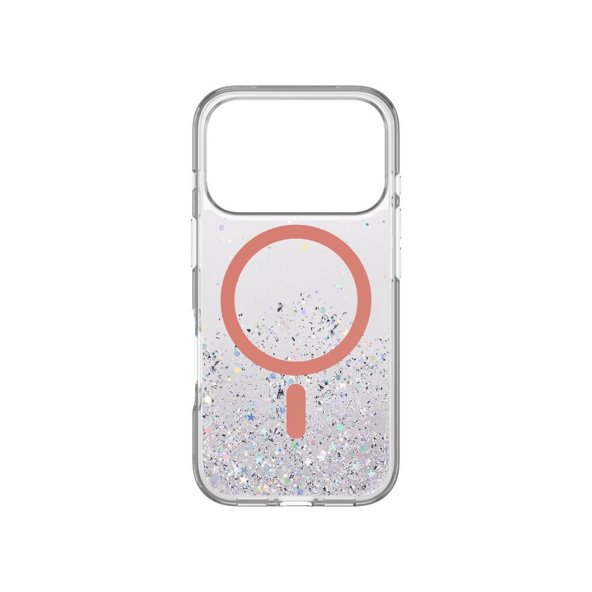 Alternative view of SwitchEasy - Starfield M 星砂防摔手機殼 (MagSafe) for iPhone 17 Pro - 透明/珊瑚磁圈