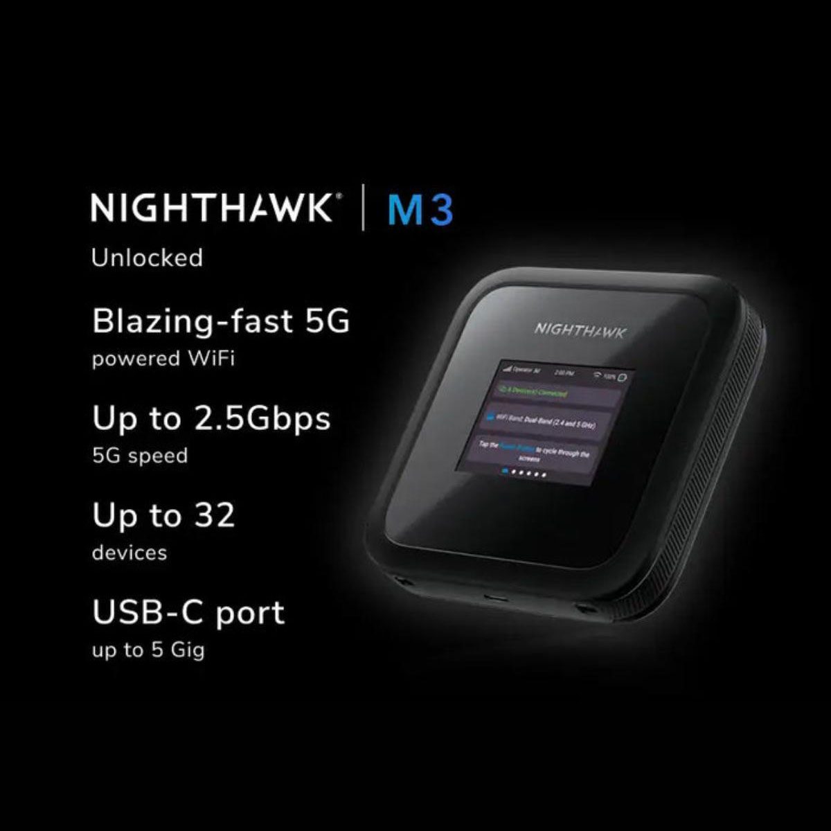 Alternative view of NETGEAR - Nighthawk (MH3150) M3 5G Sub 6 AX3600 WiFi 6 流動熱點