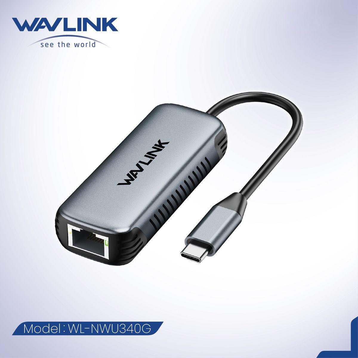 WAVLINK - 適用 iPhone 最高 5Gbps USB-C 網路轉接器 提升遊戲品質 網路介面卡 WL-NWU340G