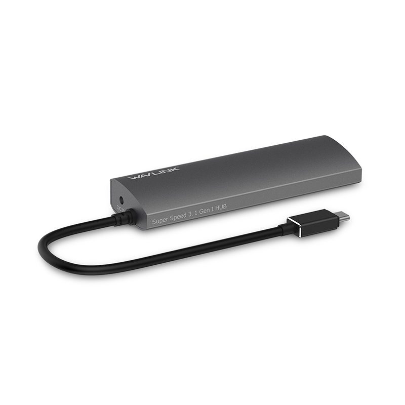 WAVLINK - USB-C 3.1 四端連接器 UH3047C1 (1 x USB-C + 3 x USB 3.0) w/ 5V 4V 電源 原裝行貨 一年保養