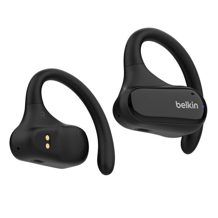 Belkin 8211 SoundForm ClearFit 開放式無線耳塞 黑色  142 毫米驅動單體  IPX5 等級防汗防濺水功能  開放式耳機設計  AUC013BTBK