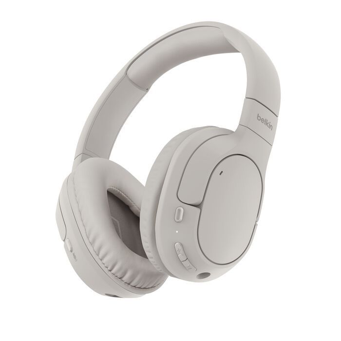 Belkin 8211 SoundForm Surround 無線耳罩式耳機 沙色  Clear Call Quality 技術  BT54  60 小時播放  35mmUSB-C  AUD009FQSA
