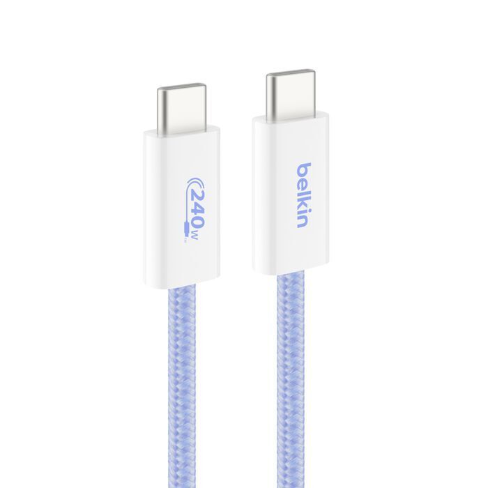 Belkin 8211 BOOSTCHARGE USB-C 至 USB-C 連接線 240W 2條裝 藍色  15m5 ft  CAB019qc05BL2PK