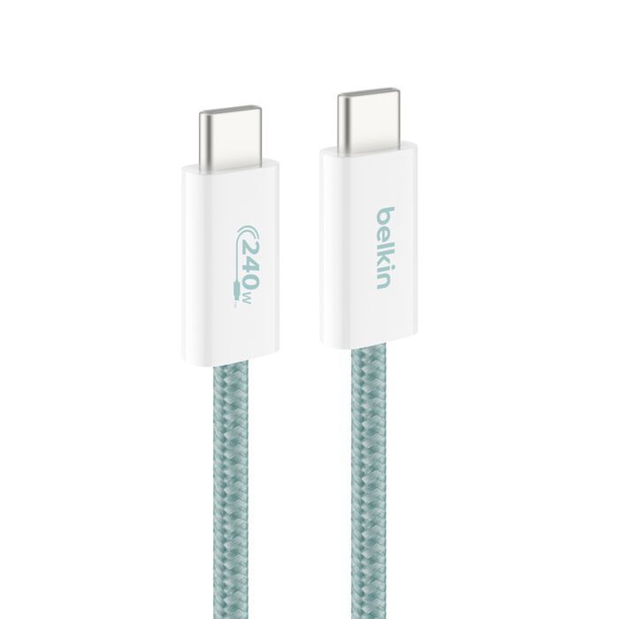 Belkin 8211 BOOSTCHARGE USB-C 至 USB-C 連接線 240W 2條裝 綠色  15m5 ft  CAB019qc05GR2PK