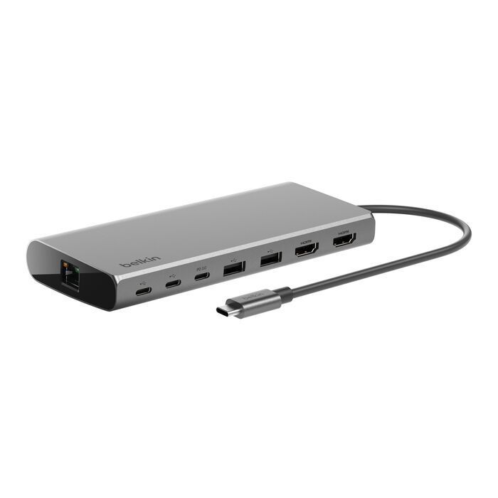 Belkin 8211 Connect 通用 USB-C 8 合 1 雙 4K 顯示集線器  4K 60Hz  USB-C  USB-A  1Gbps  INC015btSGY-CZ