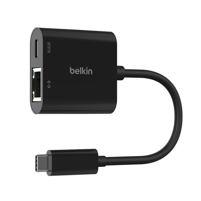 Belkin 8211 Connect USB-C 至乙太網路 1000 Mbps  充電轉接器 100W  INC019BTBK