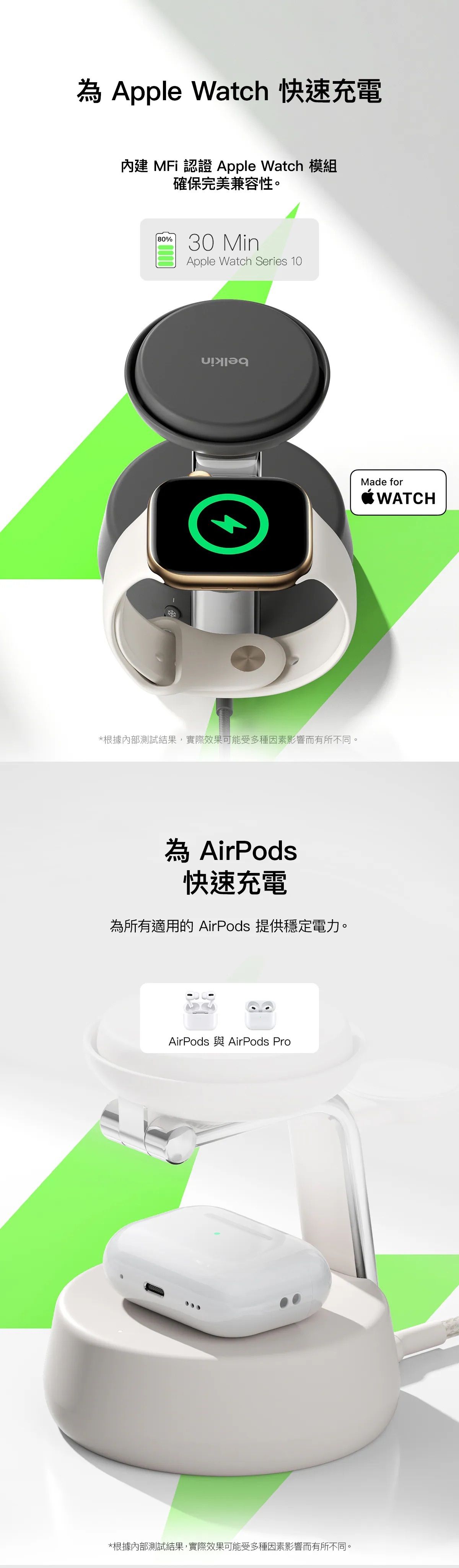 Belkin 8211 UltraCharge Pro 3合1磁性充電座 Qi2 25W 沙色  ChillBoost 主動冷卻技術  WIZ040MYSD