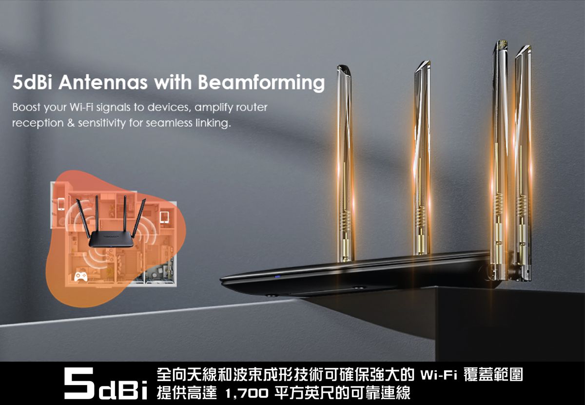 WAVLINK 8211 BE3600 WiFi7 雙頻 路由器 5dBi 4條高增益天線 24G 038 25G PCM 8211 BEST Value WL-WN530BE1