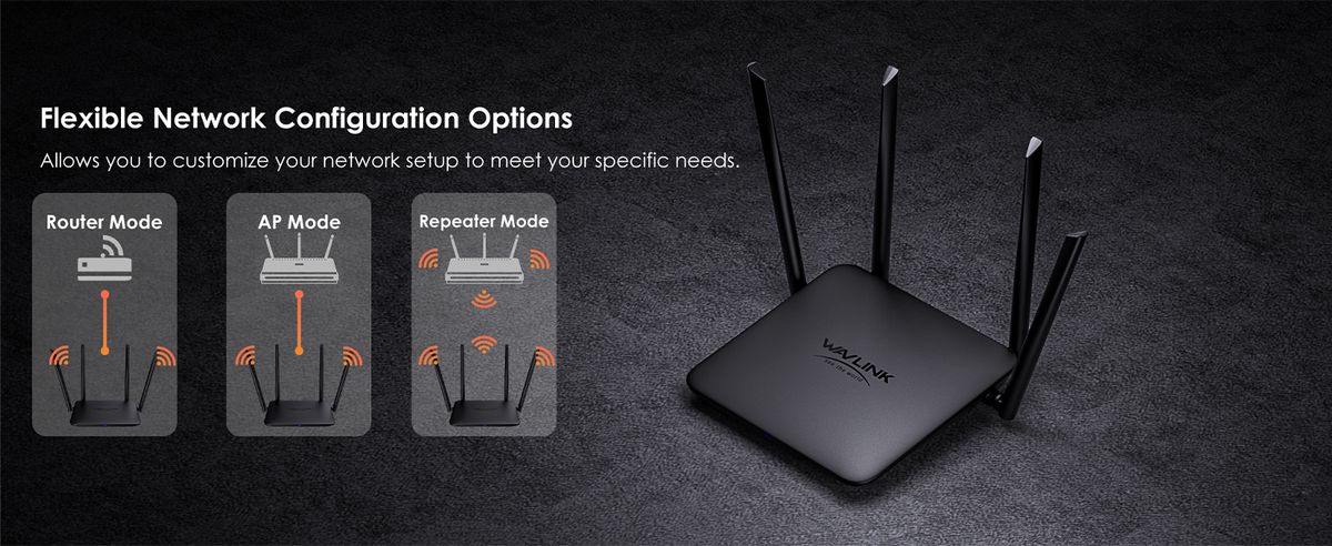 WAVLINK 8211 BE5100 Wifi7 路由器支援 Mesh路由器AP中繼器模式訪客 WiFiQoSIPv6 和進階 VPN WN530BE2
