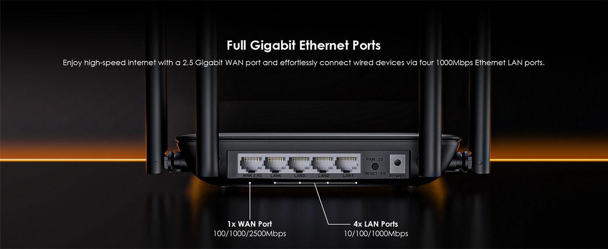 WAVLINK 8211 BE5100 Wifi7 路由器支援 Mesh路由器AP中繼器模式訪客 WiFiQoSIPv6 和進階 VPN WN530BE2