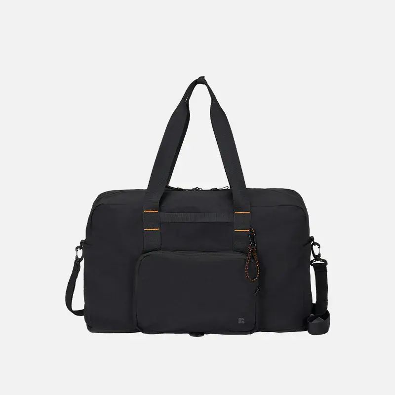 BRANDEN - 多功能折疊波士頓包 [灰黑色] 可擴展旅行袋 36L 大容量 防潑水摺疊行李袋 斜孭手提 YKK拉鍊 適合出差短途旅行