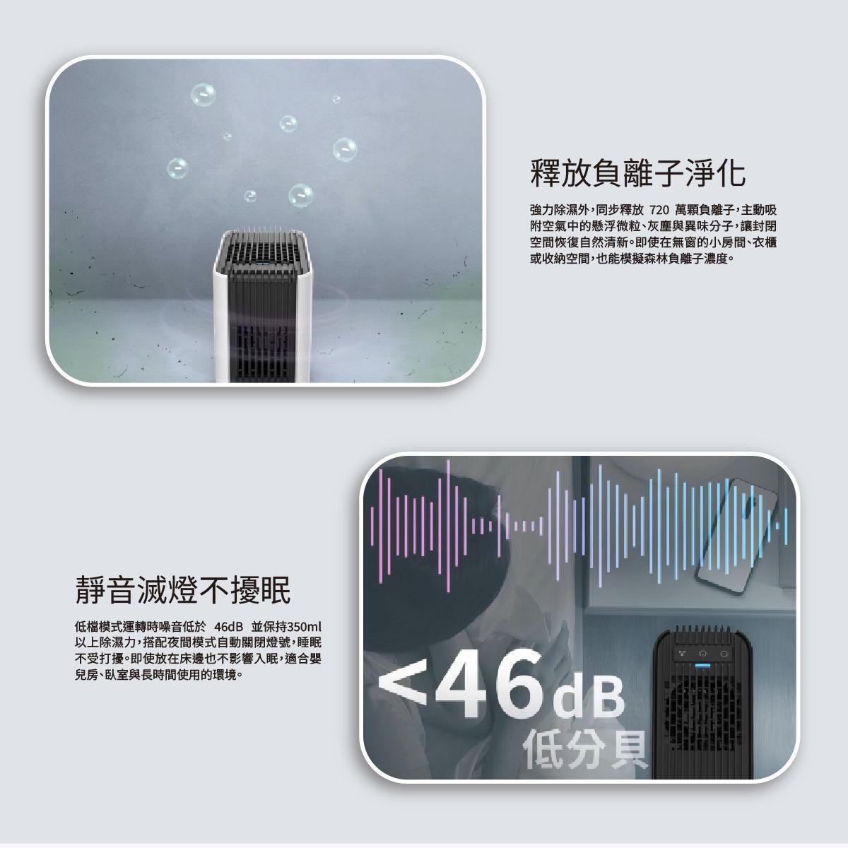 FUTURE LAB - PrimeZone STERMIDI II 殺菌除濕機 II 雲朵白 | 500ml/日 三效淨化 活氧殺菌 + 負離子 700ml水箱 靜音 <46dB 小空間衣櫃適用 - Image 6