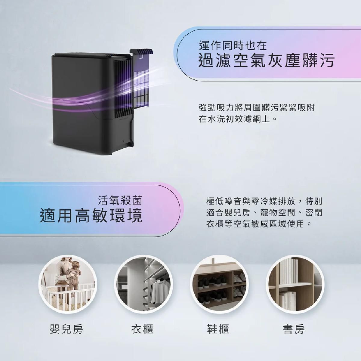 FUTURE LAB - PrimeZone STERMIDI II 殺菌除濕機 II 雲朵白 | 500ml/日 三效淨化 活氧殺菌 + 負離子 700ml水箱 靜音 <46dB 小空間衣櫃適用 - Image 10