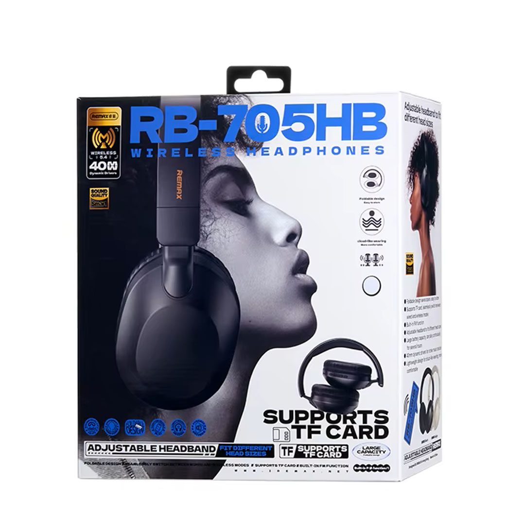 Alternative view of REMAX – RB-705HB BT5.4 藍牙無線耳機可支援 TF 卡 - 黑色