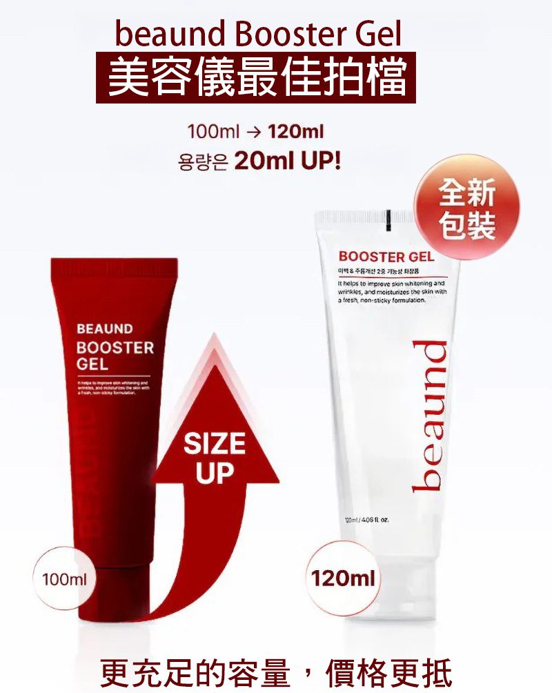 韓國beaund 抗皺美白美容儀導入凝膠120ml 2026新款