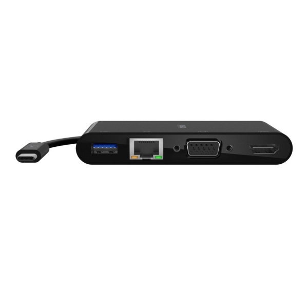 Belkin - USB-C 多媒體 + 充電轉接器 (100 W) (支援 USB-A 3.0、VGA、4K HDMI、Gigabit LAN) (AVC004btBK) - Image 3