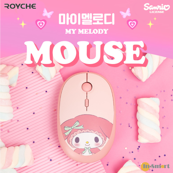 Sanrio - 韓國Royche x Sanrio 無線滑鼠 藍牙 / 2.4G My Melody