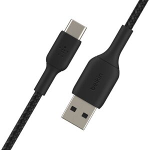 Belkin BOOSTCHARGE Braided USB-C to USB-A 充電傳輸線 2米 黑色 CAB002BT2MBK