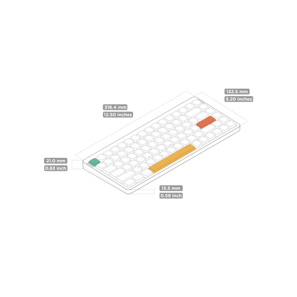 NuPhy - Air75v2 無線 藍牙 機械式鍵盤 玄武岩黑 - 藍軸 2.0（咔噠聲，65gf） - Image 5