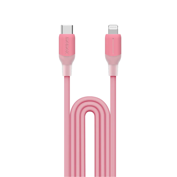 MOMAX - 1-Link Flow CL USB-C to Lightning 快充 充電線 (1.2米) - 粉紅色 - Image 2