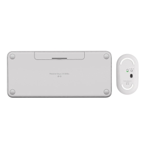 Logitech Logitech PEBBLE 2 COMBO 藍牙鍵盤滑鼠套裝 8211 珍珠白 920-012188最多連線到三個裝置10個自定義快捷鍵 M350s K380s