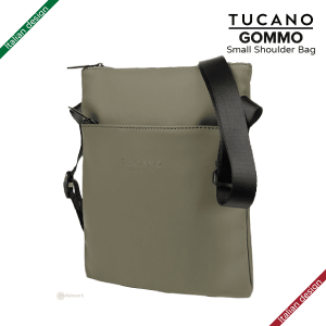 TUCANO - Tucano Gommo 再生塑料帶有內部防輻射系統的小肩包 - 綠色｜意大利設計
