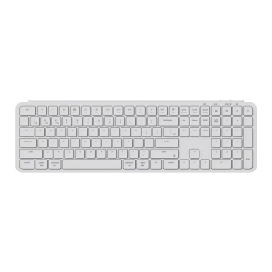 Keychron B6 Pro 100超薄剪刀腳無線鍵盤 藍芽鍵盤BT52 有線鍵盤 輪詢率 1000 Hz MacWindows layout 附鍵盤膜 ANSI 8211 Ivory White