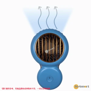 DOMA FF-88 帶燈超薄免提掛頸式頂出風  超薄充電便携風扇 迷你風扇  藍色