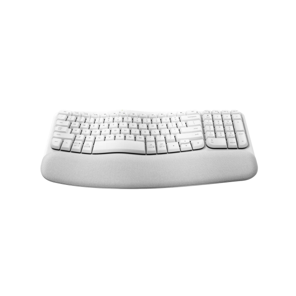 Logitech - WAVE KEYS 軟墊手託 無線 人體工學鍵盤 - 珍珠白 - Image 4