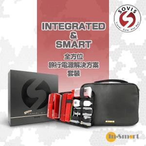 SOVIS 聖誕038旅行必備 INTEGRATED 038 SMART 全方位旅行電源解決方案套裝 Red