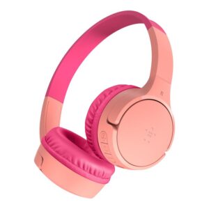 Belkin SOUNDFORM Mini 兒童專用 頭戴式 藍牙BT53 無線有線 兩用 內置麥克風 耳機 V3 USB-C Cable 8211 粉紅色AUD002BTPKV3